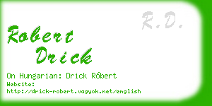 robert drick business card